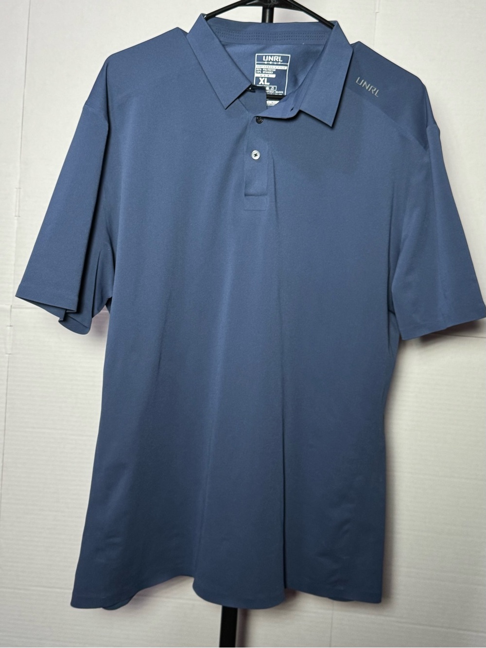 Men's Blue UNRL Performance Polo Shirt - XL